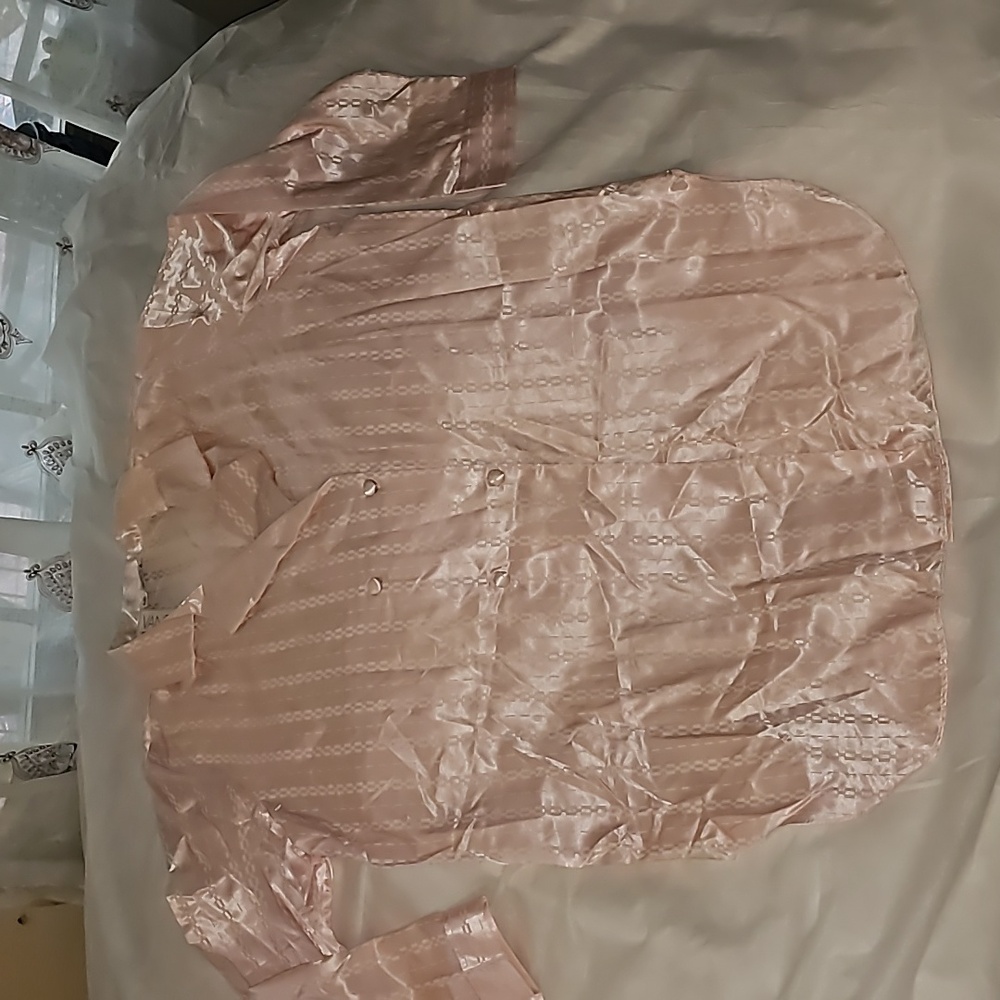 Vandamere Vintage Pink Satin Nightshirt Woman's Size L - Picture 2 of 15